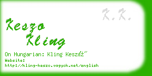 keszo kling business card